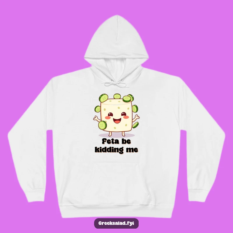 Cozy Funny Feta Cheese Juggling Cucumbers Hoodie - Warm and Hilarious Gift