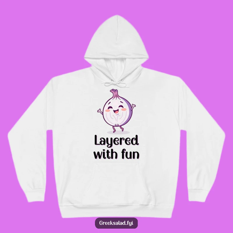 Funny Onion Slice Dancing Hoodie: Cozy Cartoon Comfort for Laugh Lovers
