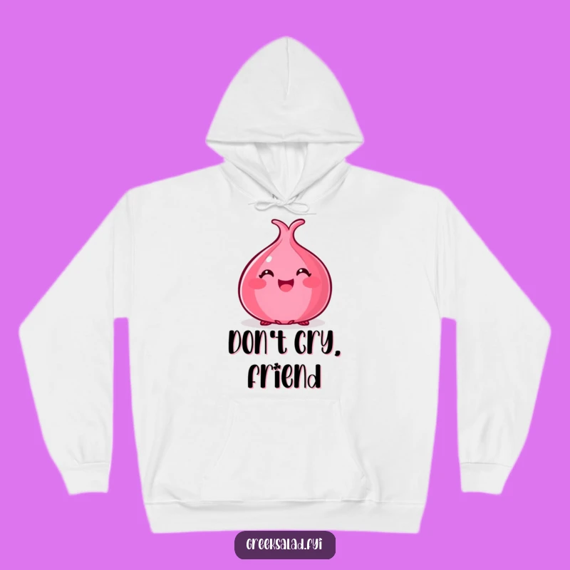 Funny Red Onion Peek Hoodie - Cozy Up with Vegetable Humor