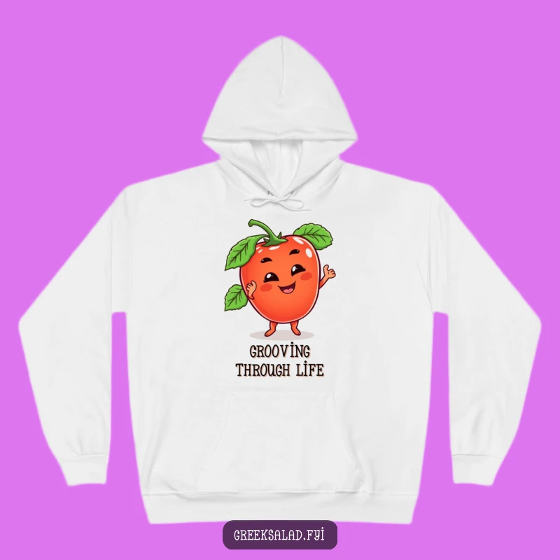 Funny Tomato Dance Hoodie - Cozy Grooving Veggie Sweatshirt, Ideal Funny Gift