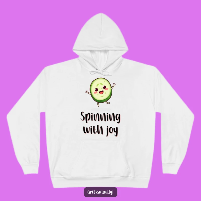 Funny Cucumber Hoodie: Stay Cool and Cozy with This Spinning Slice!