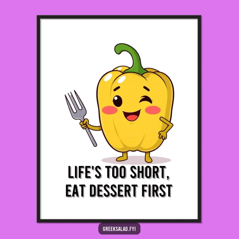 Free Printable Funny Bell Pepper Wall Art - Bold Downloadable Home Decor!