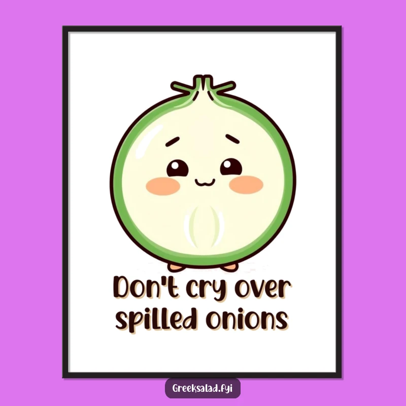 Free Printable Onion Art: Shy Bow Funny Downloadable Wall Decor