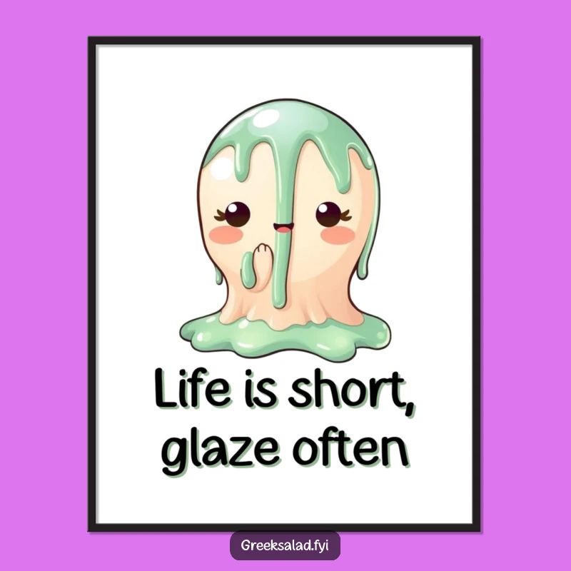 Funny Free Printable Wall Art: Balsamic Glaze Drips Downloadable Art for Kitchen Decor