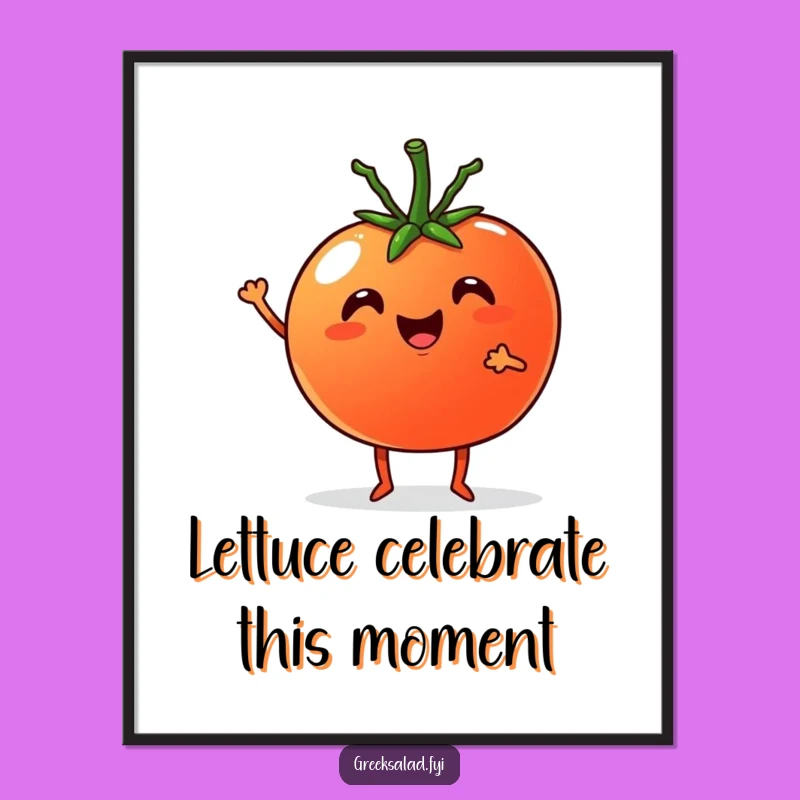 Free Printable Wall Art: Cheerful Veggie Duo - Funny Downloadable Art