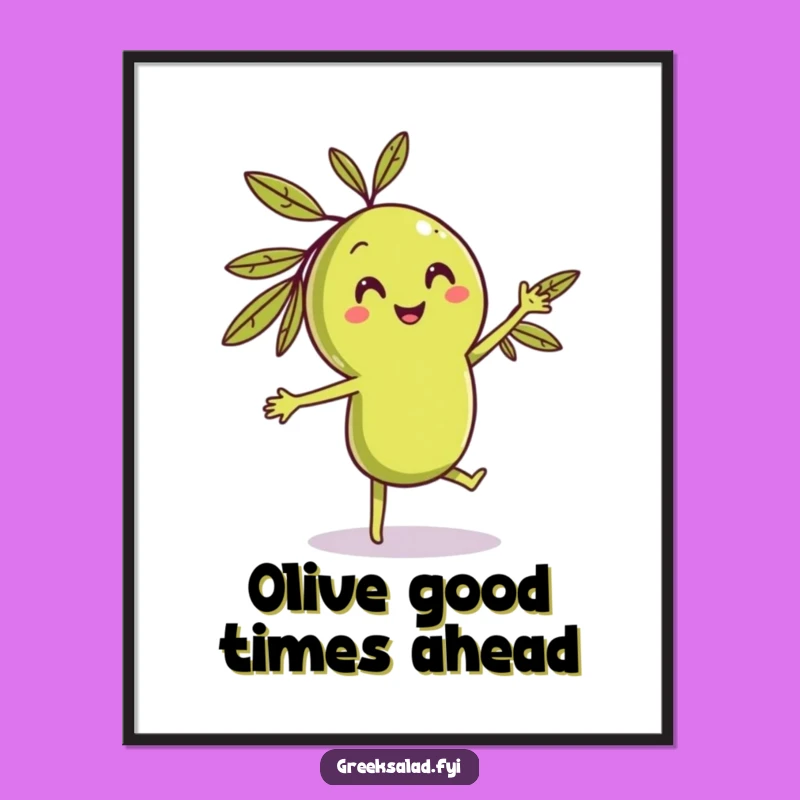 Funny Free Printable Olive Wall Art: Quirky Downloadable Decor for a Groovy Vibe
