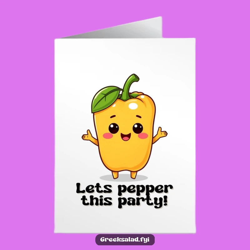 Free Printable Birthday Card: Bell Pepper Olive Gift, Funny Downloadable Card
