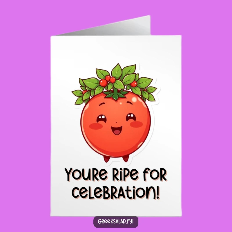 Free Printable Birthday Card: Funny Tomato Winner Design, Perfect Downloadable Gift