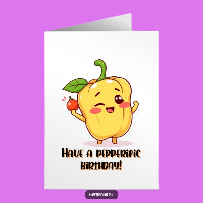Free Printable Birthday Card: Winking Pepper & Caper, Funny Downloadable