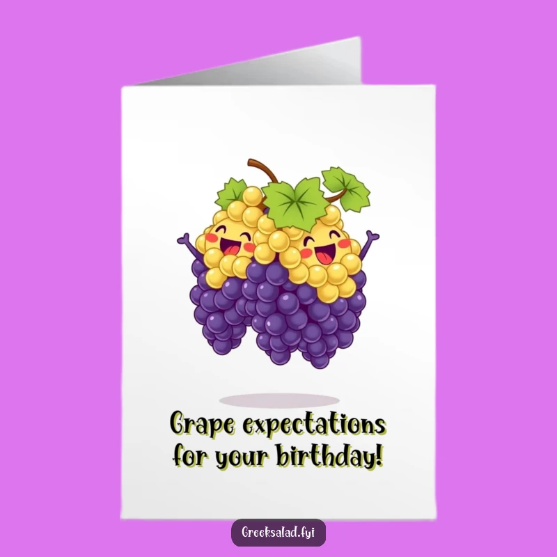 Free Printable Funny Grape Jump Birthday Card - A Delightful Downloadable Gift!