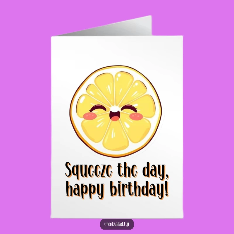 Free Printable Funny Lemon Wink Birthday Card - A Zesty Downloadable Gift!