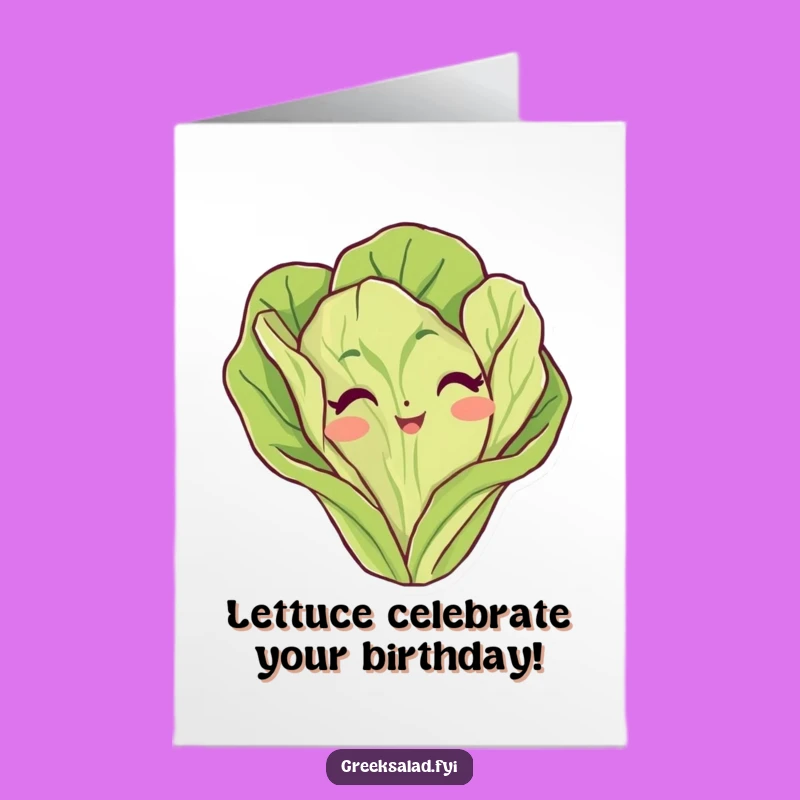 Funny Free Printable Birthday Card: Peeking Lettuce Leaf for a Giggle-Filled Downloadable Gift!