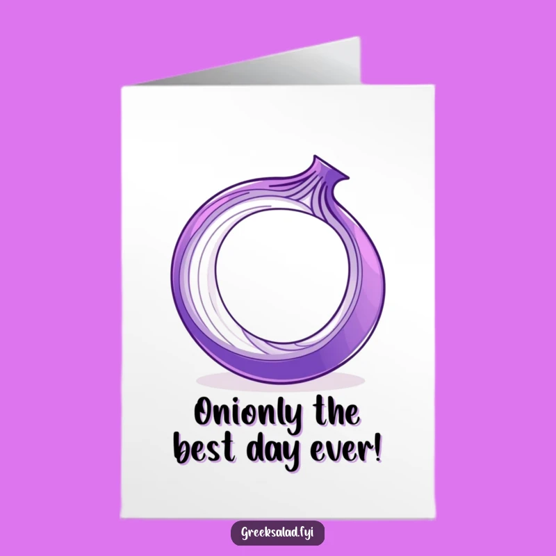 Free Printable Onion Ring Birthday Card: Funny Downloadable Gift for Food Lovers
