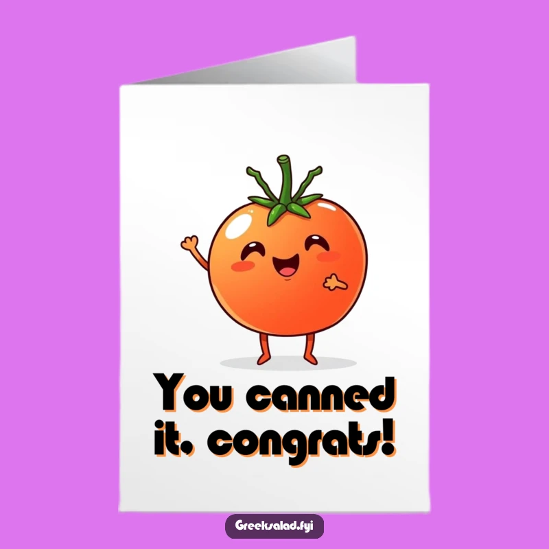Free Printable Congrats Card: Cheerful Veggie Duo - Fun Downloadable Gift