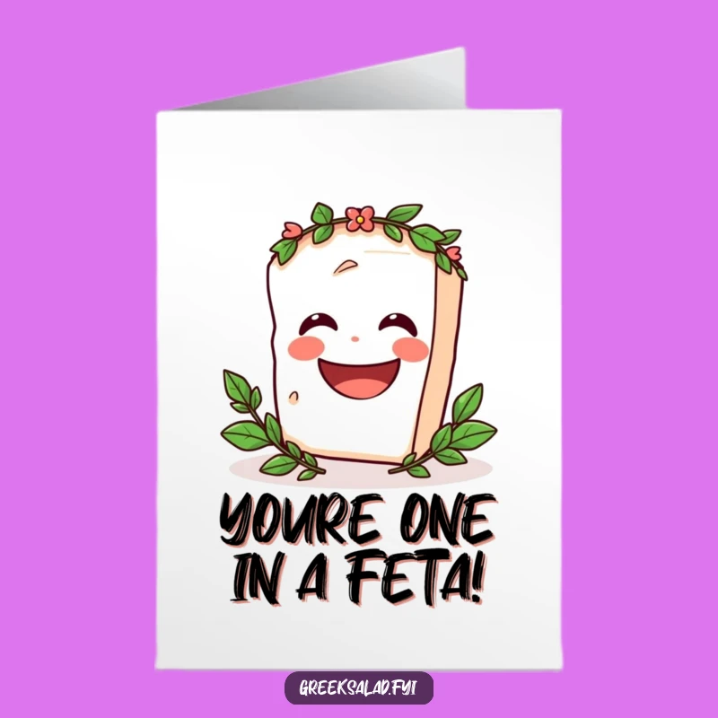 Free Printable Congrats Card: Funny Feta Wins, Laurel Wreath Laugh, Hilarious Downloadable