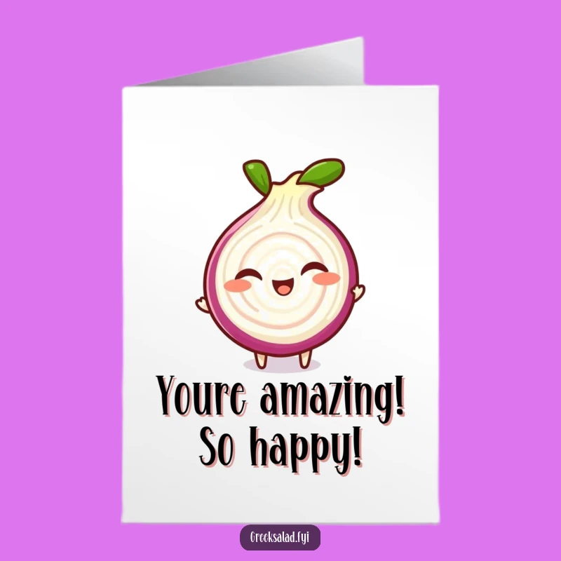 Free Printable Congrats Card: Giggling Onion - Funny Downloadable Gift
