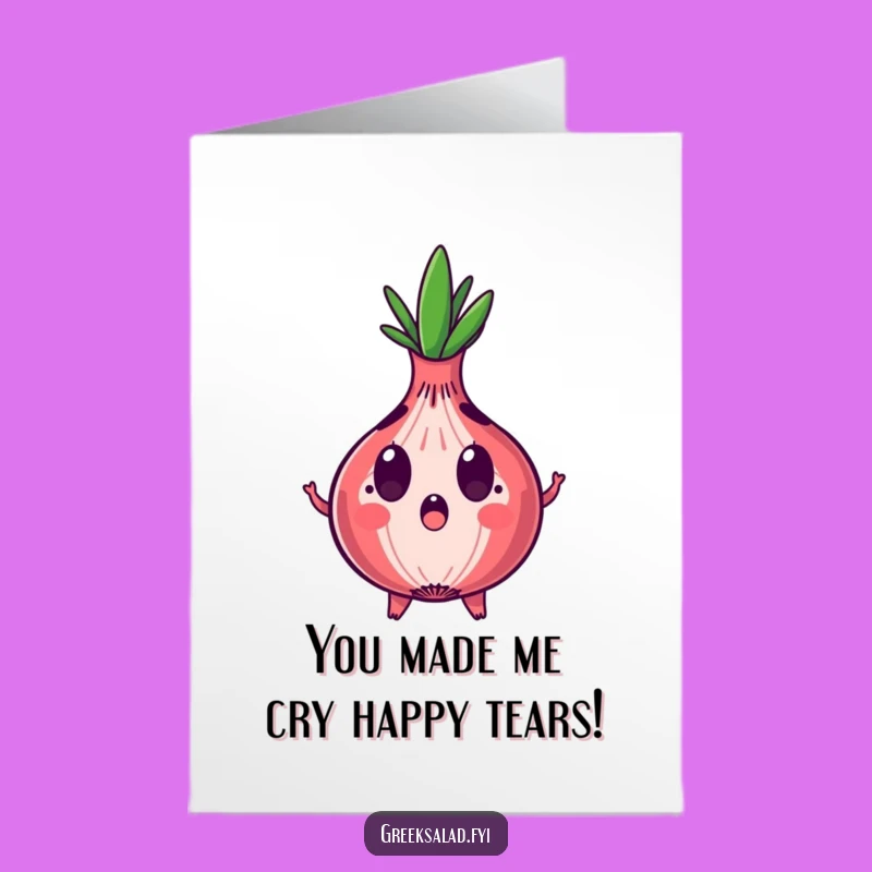 Free Printable Congrats Card: Shocked Onion, Humorous Downloadable