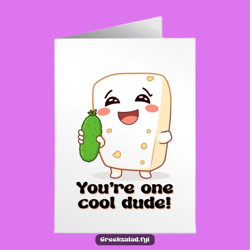 Free Printable Congrats Card: Feta Cheers Success - Funny Downloadable Gift