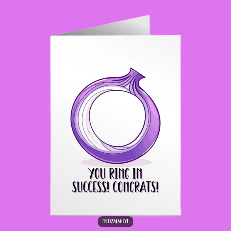 Free Printable Onion Ring Congrats Card: Hilarious Downloadable Gift for Celebrations