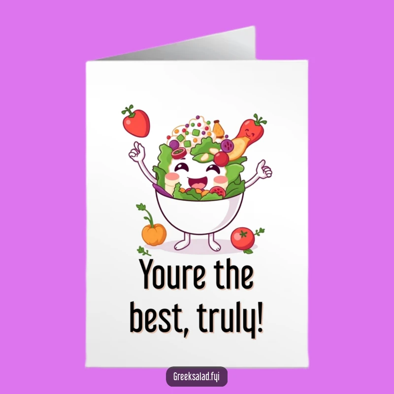 Free Printable Congrats Card: Salad Bowl Triumph, Downloadable Gift