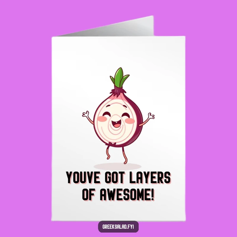 Free Printable Congrats Card: Happy Onion Jig - Gleeful Downloadable