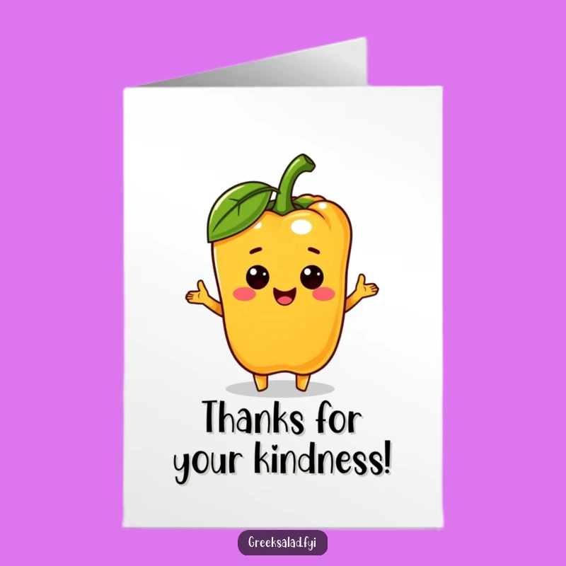 Free Printable Thank You Card: Bell Pepper Olive Thanks, Downloadable Gift