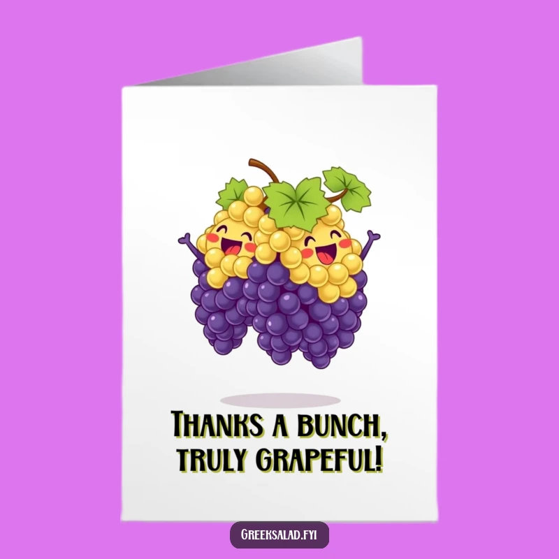 Free Printable Funny Grape Thank You Card - A Sweet Downloadable Gift!