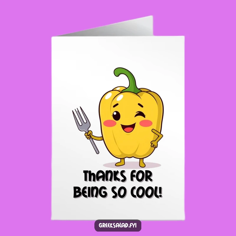 Free Printable Funny Bell Pepper Thank You Card - A Tasty Downloadable Gift!