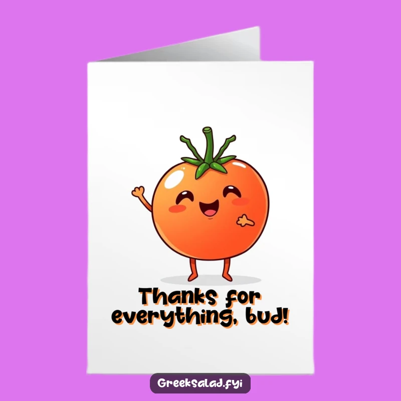 Free Printable Thank You Card: Cheerful Veggie Duo - Grateful Downloadable Gift