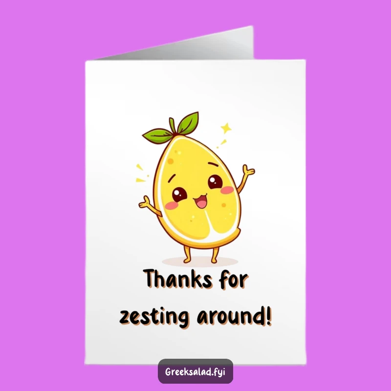 Zingy Free Printable Thank You Card: Lemon Wedge for a Sweet Downloadable Gift!