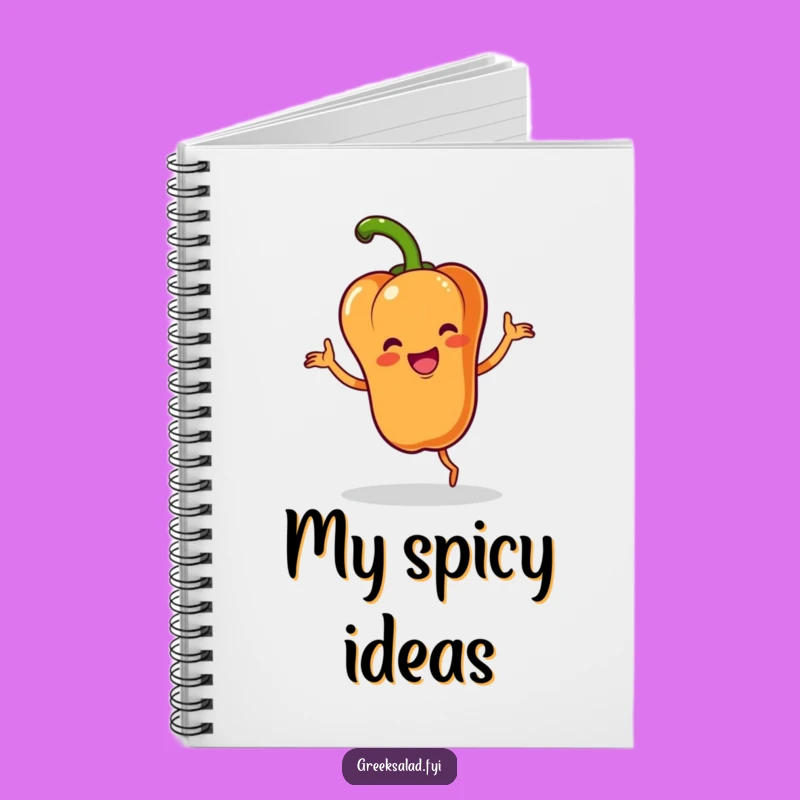 Funny Bell Pepper Jig Notebook - Dance Through Your Notes, Hilarious Gift
