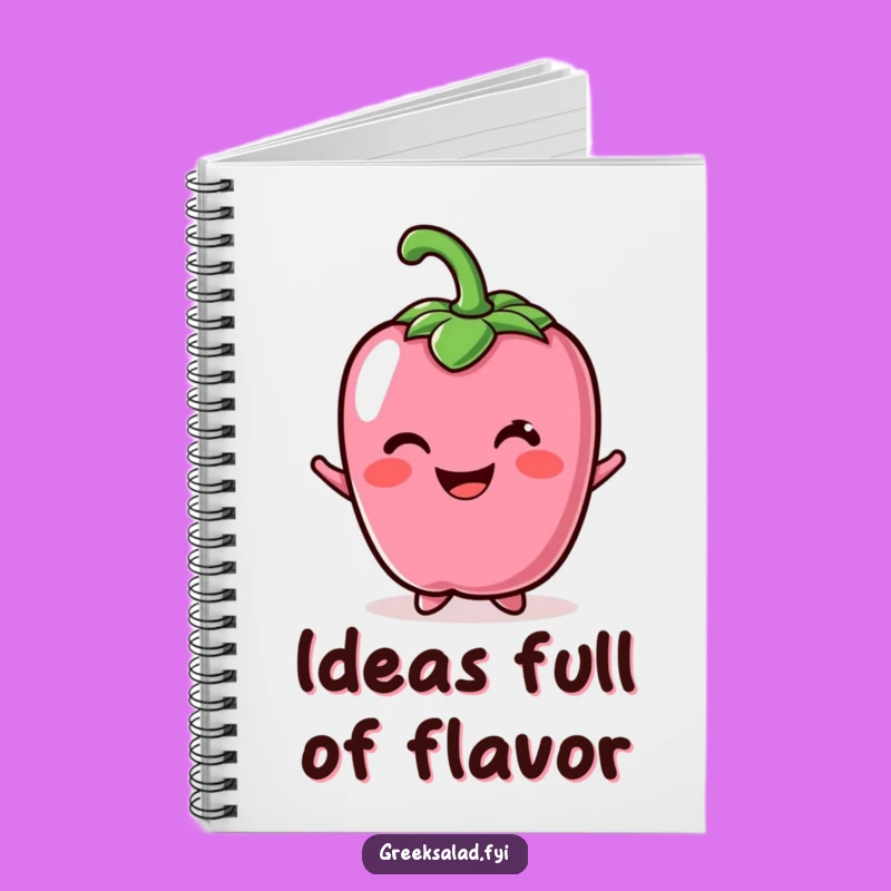 Funny Cheerful Bell Pepper Notebook: Jot Down Your Bright Ideas with a Smile!