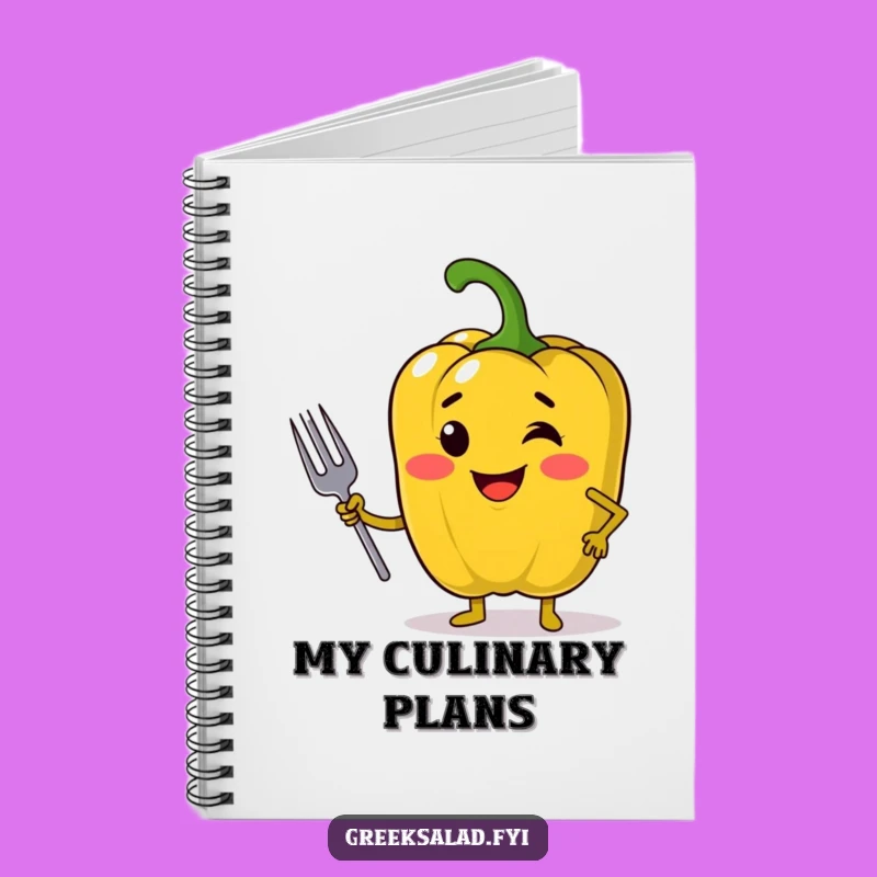 Funny Chef Pepper Notebook - Jolly Vegetable Journal, Confident Pose, Ideal Funny Gift!