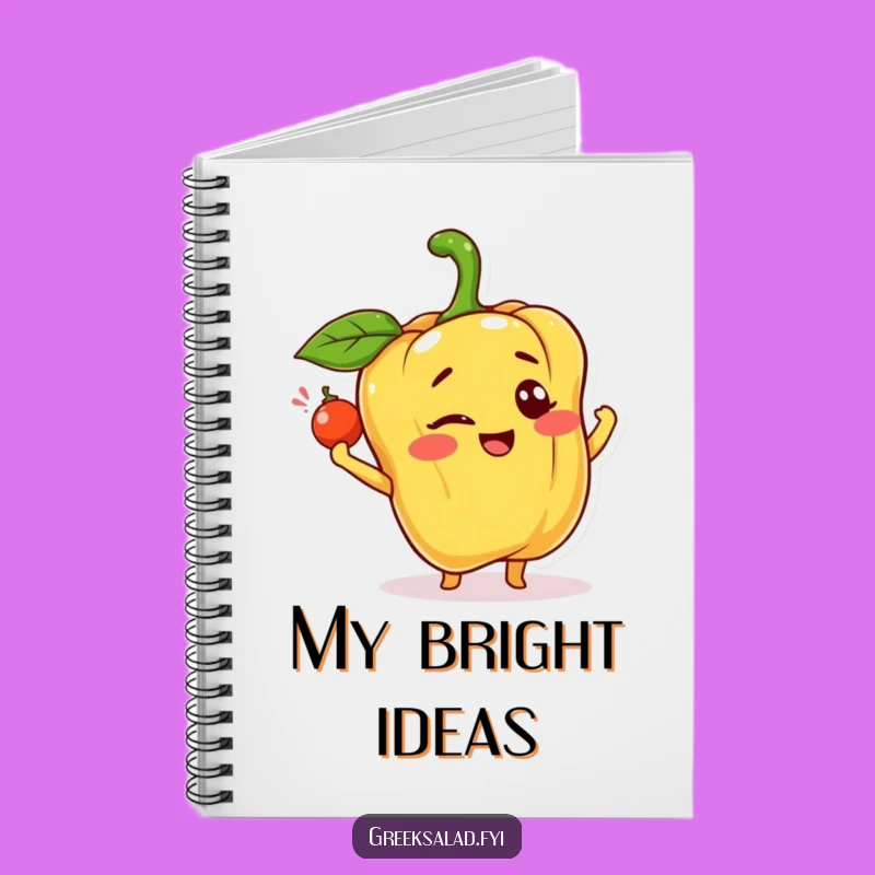Funny Happy Bell Pepper Notebook: Cheerful Ideas, Perfect Humorous Gift