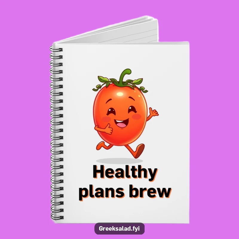 Funny Jogging Tomato Notebook: Jot Down Healthy Goals with Cheerful Flair Gift