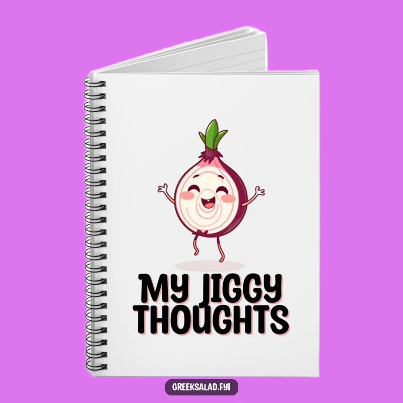 Funny Red Onion Jig Notebook - Happy Dance Journal, Witty Humor Gift for Notes