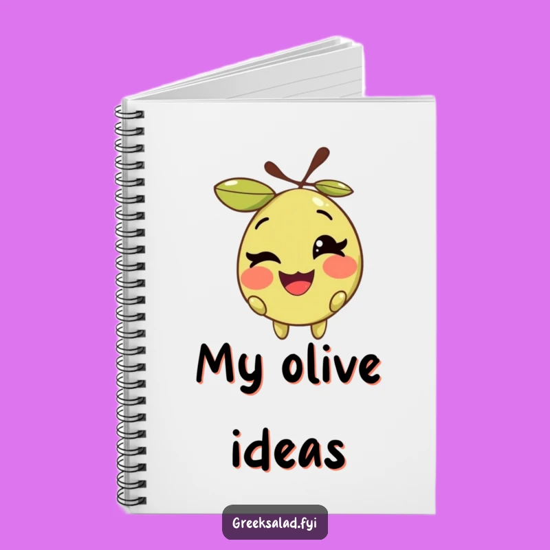 Funny Winking Olive Notebook - Jot Down Witty Ideas