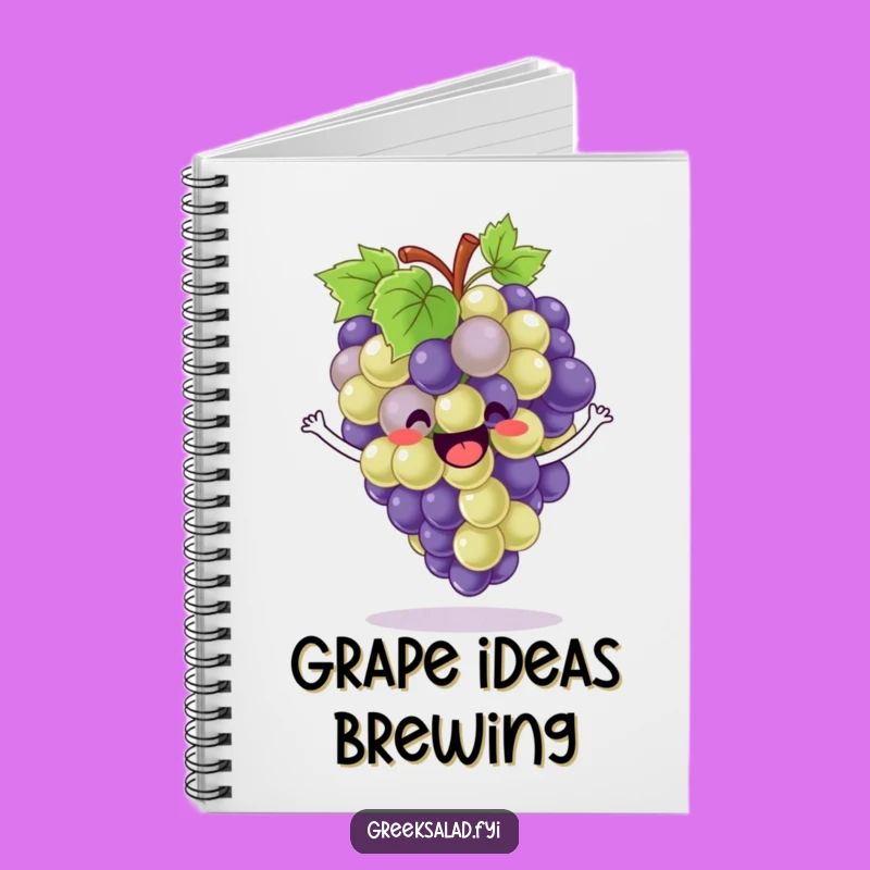Funny Notebook: Bouncing Grapes, Enthusiastic Ideas, Great for Notes
