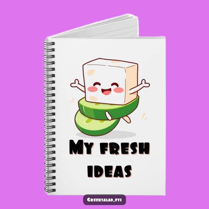 Funny Feta Leap Notebook - Jot Down Ideas with Cheesy Fun