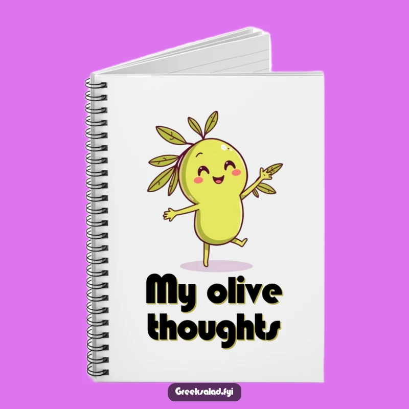Funny Dancing Olive Notebook, Hilarious Journal for Creative Grooves