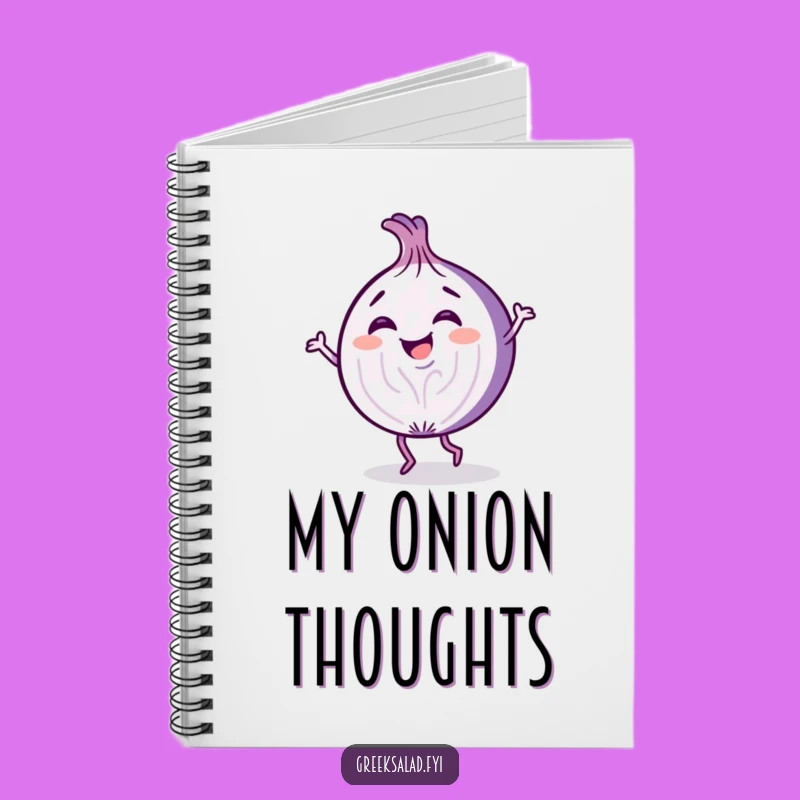Funny Onion Slice Dancing Notebook: Jot Down Notes with Playful Flair