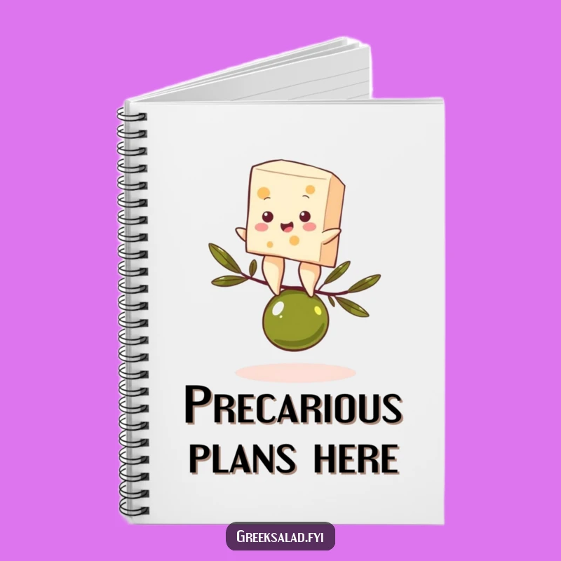 Funny Feta Olive Balance Notebook - Journal Gourmet Pages, Perfect Funny Gift