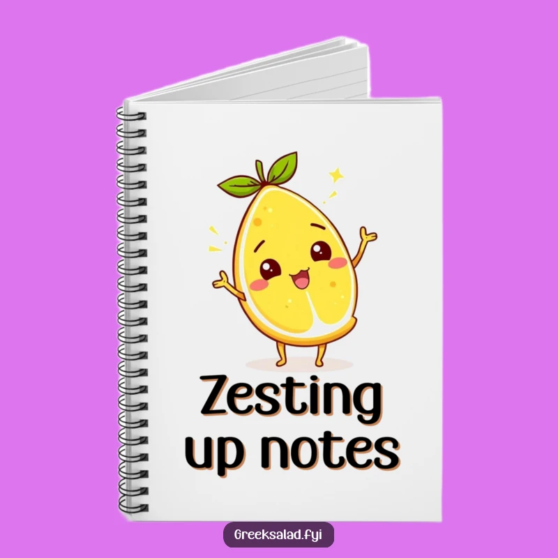 Funny Lemon Wedge Zest Notebook: Citrus Character Journal, Perfect Funny Gift!