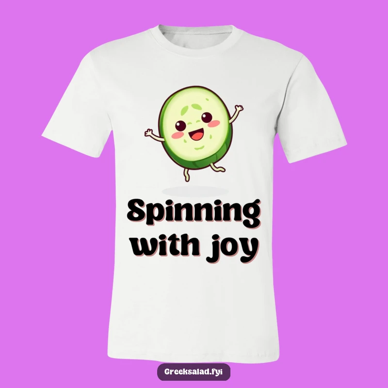 Funny Cucumber T-Shirt: Spin into Fun with This Cool Veggie Tee!