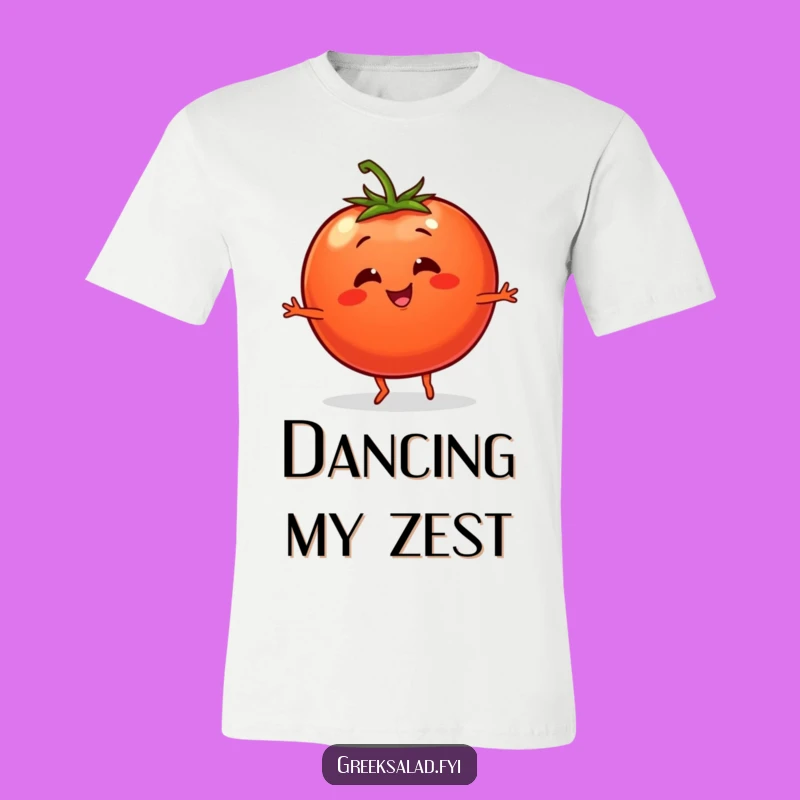 Funny Dancing Tomato T-Shirt - Comical Character Tee, Ideal Gift