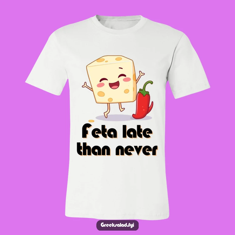 Funny Feta Cheese Leapfrog T-Shirt: Hilarious Foodie Fashion for a Good Time