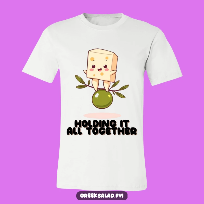 Funny Feta Olive Dance T-Shirt - Foodie Balancing Act Tee, Hilarious Funny Gift Idea