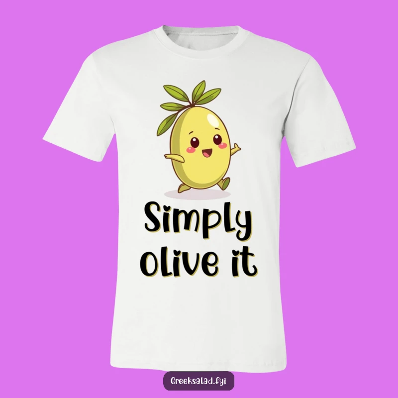 Funny Greek Olive Rolling T-Shirt: Wear Your Playful Side with Mediterranean Style!