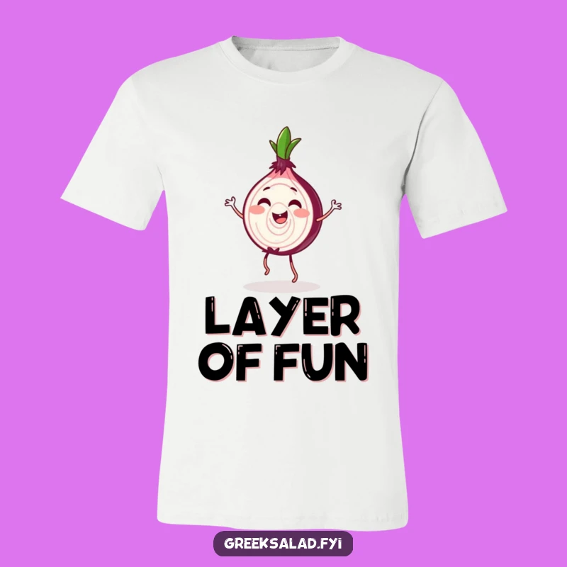 Funny Red Onion Jig T-Shirt - Happy Veggie Dance Tee, Hilarious Gift for Foodies