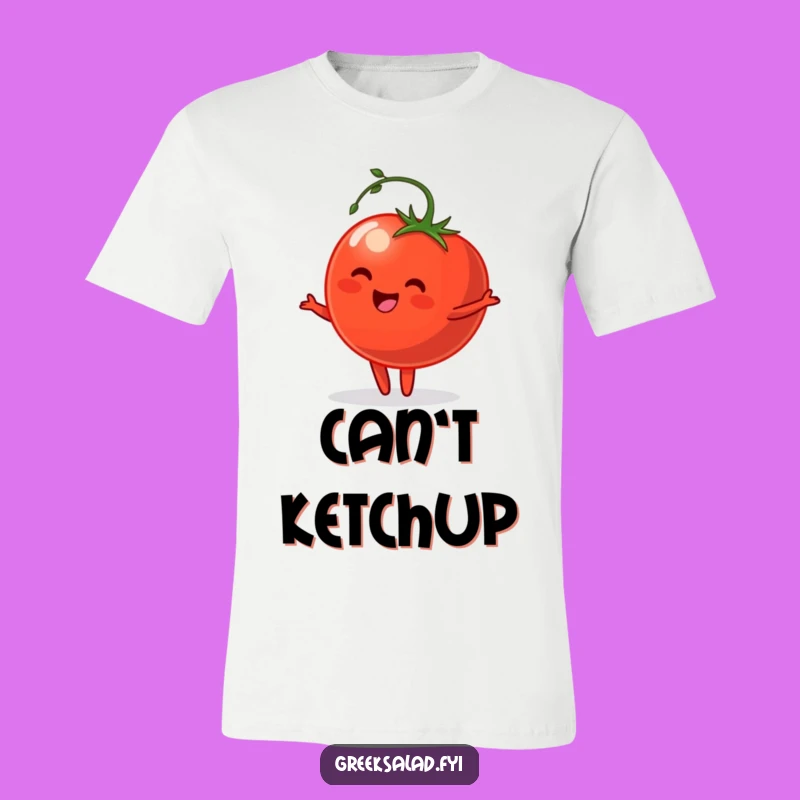 Funny Tomato Pirouette T-Shirt - Happy Veggie Dancer Tee, Perfect Funny Gift for Yoga Fans